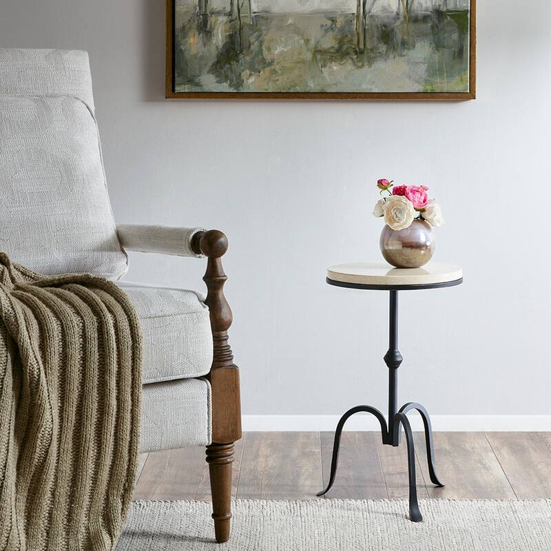 Accent Table，Modern Accent table,for Living Room Bedroom Studio, Comfy，Living Room table Comfy Reading - Black