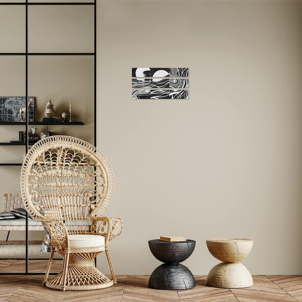 Wynwood Studio Canvas Abstract Noir Tide Set Black and Wall Art Canvas Print