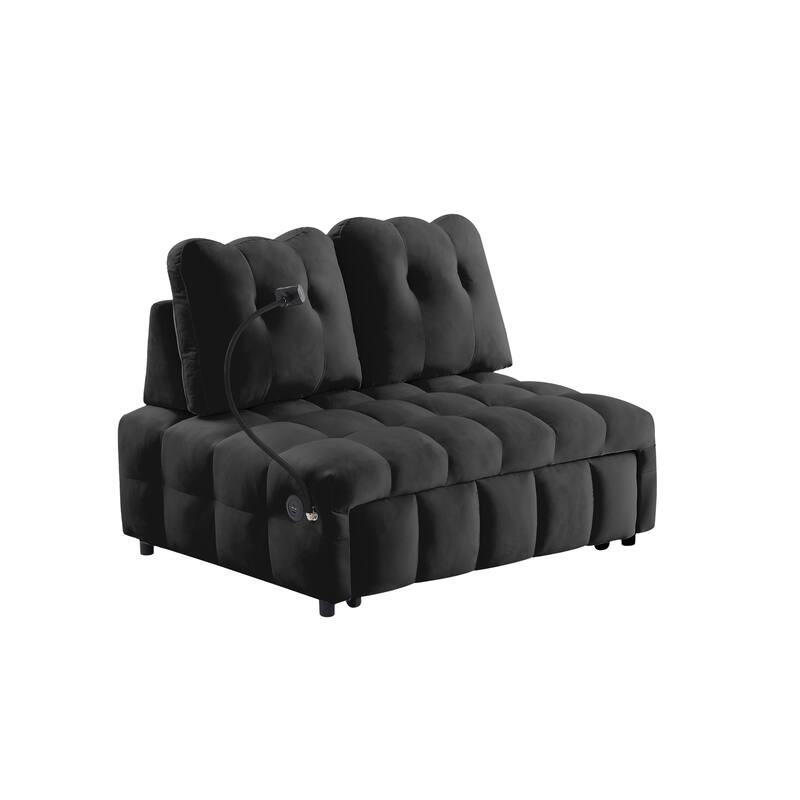 Velvet Pull-out Sofa Bed