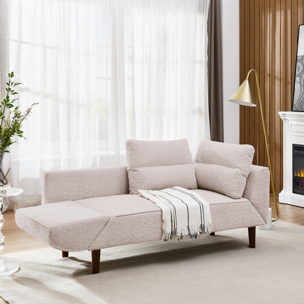 Elegant Comfy Loveseat Sleeper Sofa with Adjustable Armrest, Strengthen Wood, Thick Padded Cushion - Bed Bath & Beyond