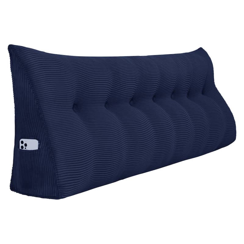 WOWMAX Bed Rest Wedge Reading Pillow Headboard Back Support Cushion - King
