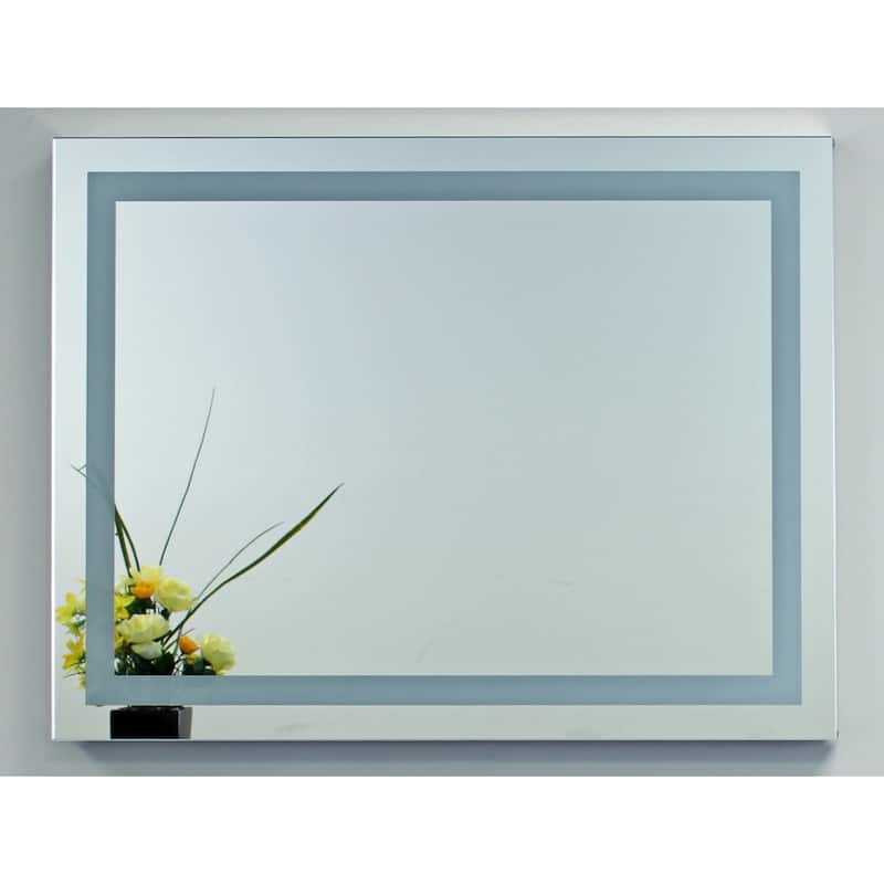 Miseno 20" W x 28" H Rectangular Frameless Wall Mounted Mirror with