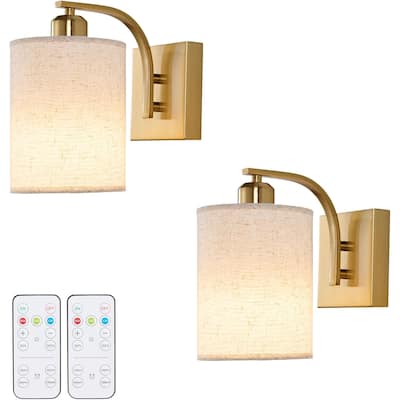 Led bedroom light gold wall light iron wireless light