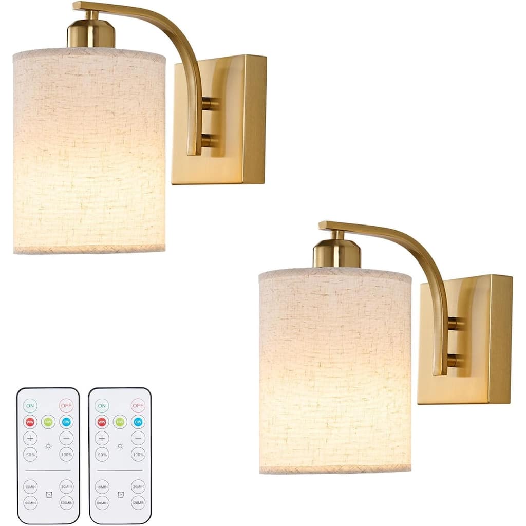 Led bedroom light gold wall light iron wireless light