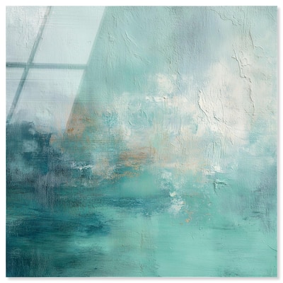 Green Blue I Acrylic by Art Remedy, Ready to Hang