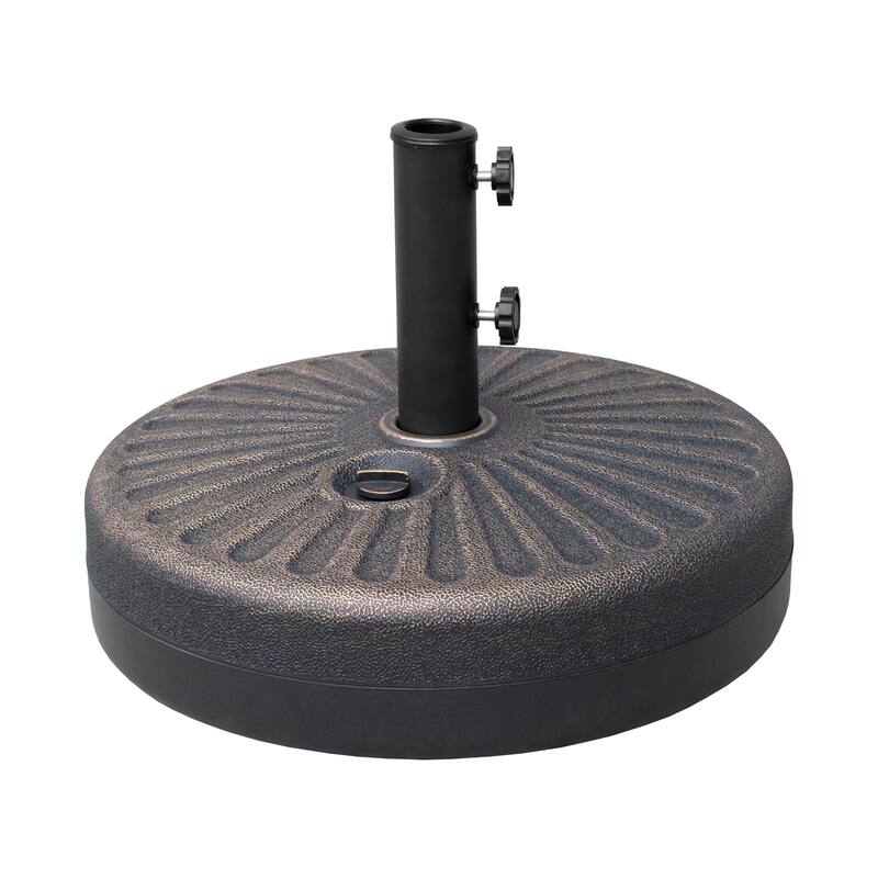 Newport 55-lb Fillable Round Patio Market Umbrella Base Stand - N/A - Bronze