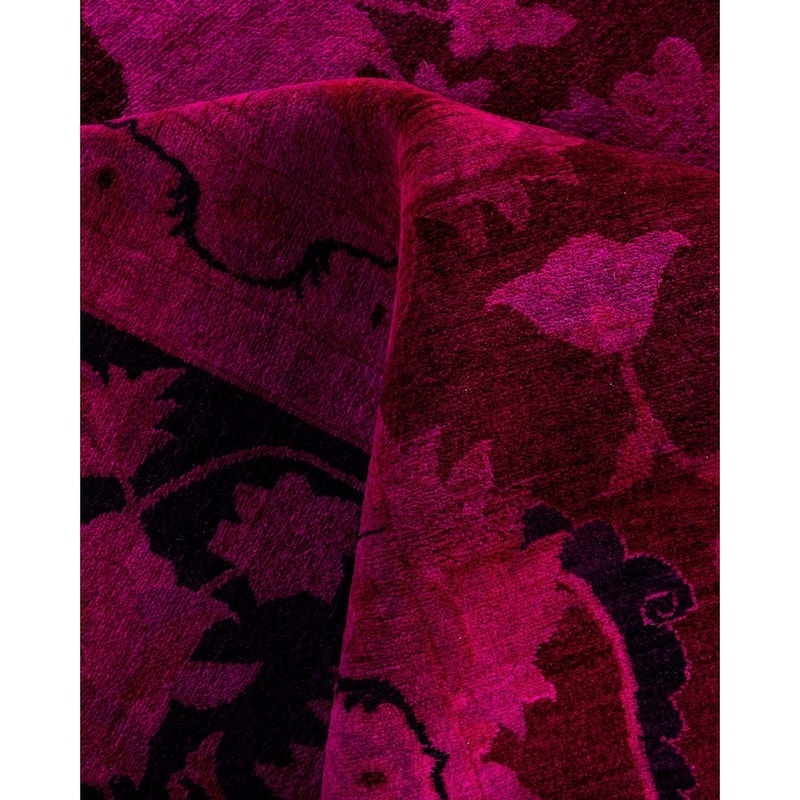 Fine Vibrance One-of-a-Kind Hand-Knotted Area Rug - Pink, 10' 2" x 13' 10" - 10' 2" x 13' 10"