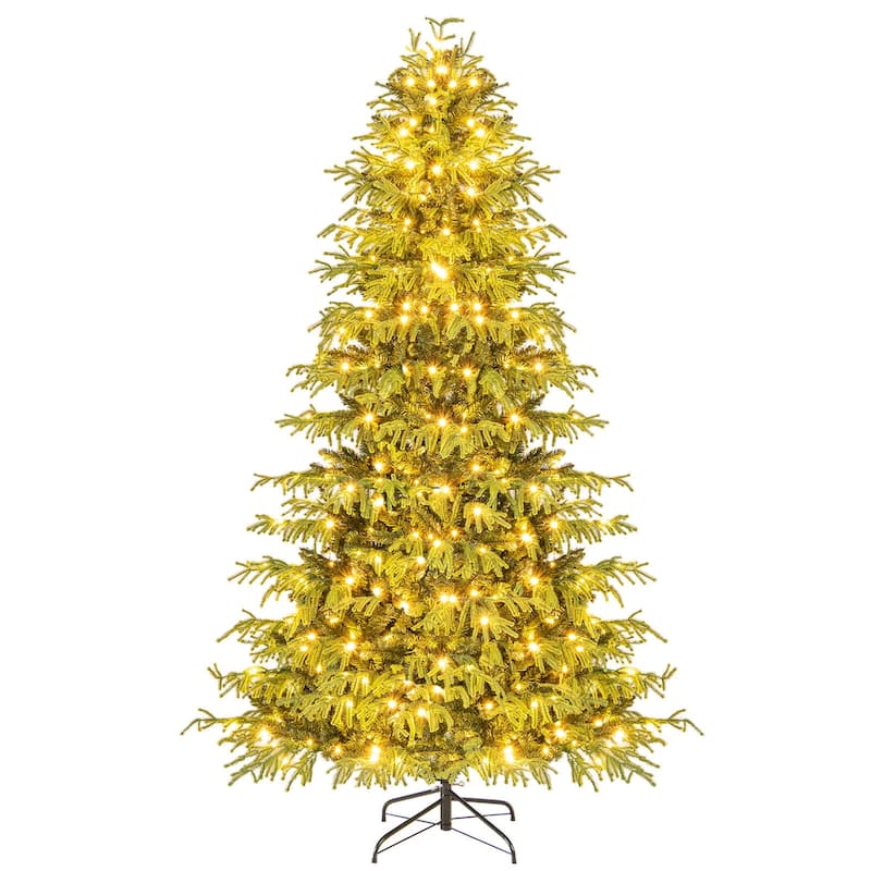 Costway 6/7/8 FT Artificial Christmas Tree with 270 LED Lights, 746 - See Details - 7 Foot