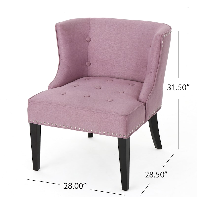 Lavender PUrple 28" Accent Chair with Waffle Stitching