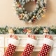 preview thumbnail 6 of 14, Glitzhome 6"H Christmas Lighted Resin House Stocking Holders Mantel Ornament (Set of 3)