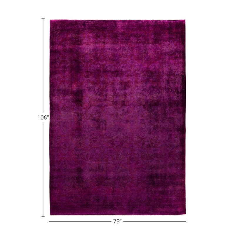 Vibrance, One-of-a-Kind Hand-Knotted Area Rug - Red, 6' 1" x 8' 10" - 6' 1" x 8' 10"