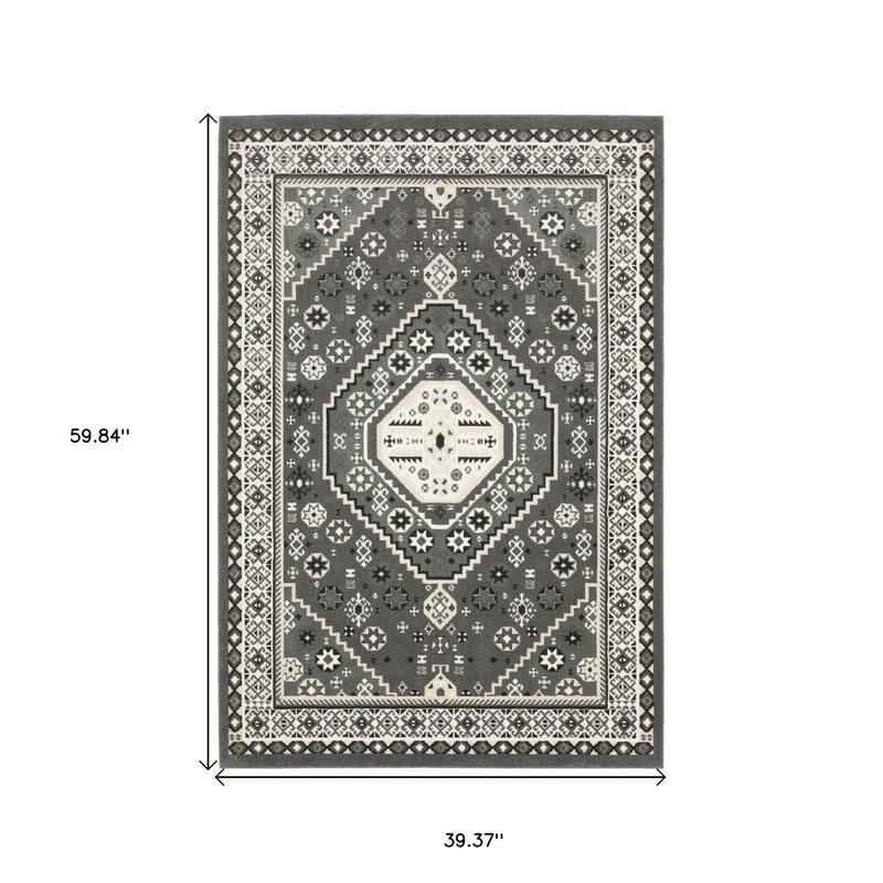 HomeRootsMedallion Traditional Rectangle Area Rug