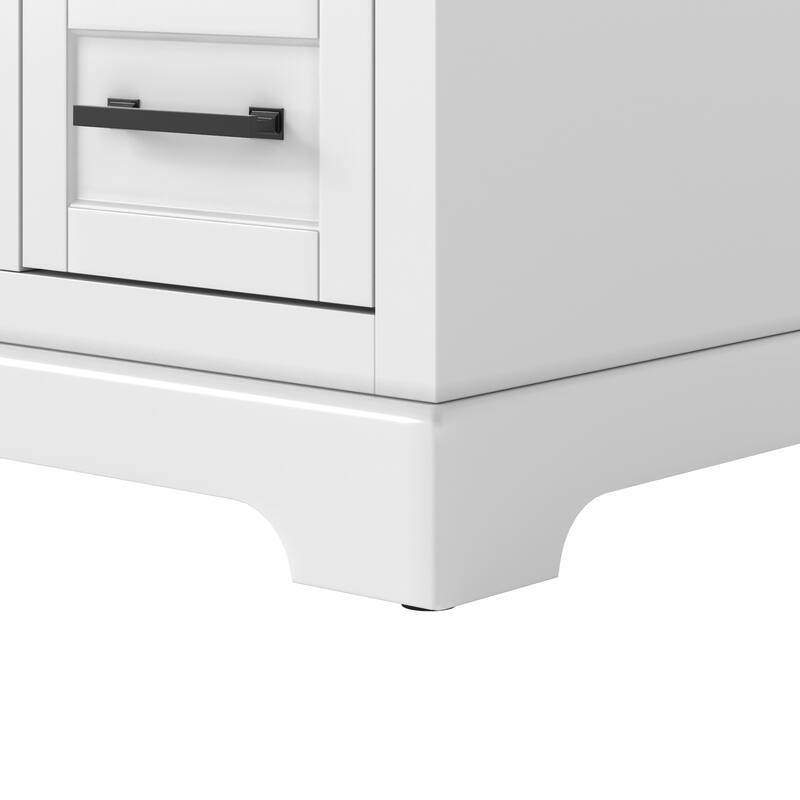 36/48/60 in. Bathroom Vanity in Wood with Ceramic Undermount Sink, Vanity with soft close Drawers