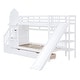 preview thumbnail 6 of 61, Merax Castle Style Bunk Bed with 2 Drawers 3 Shelves and Slide