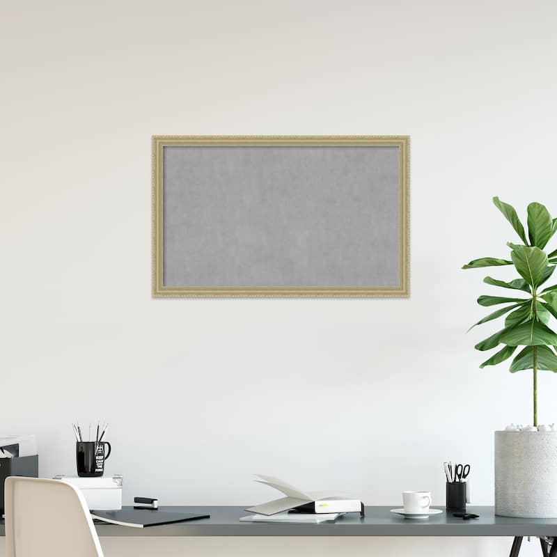 Amanti Art Champagne Teardrop Framed Magnetic Board