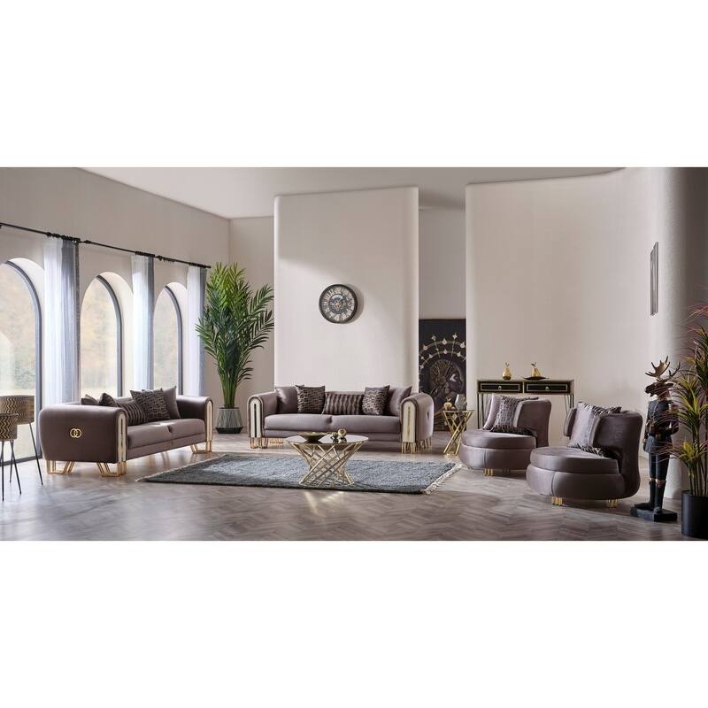 Kastelya 3 Pieces Living Room Sets 2 Sofa 2 Chair