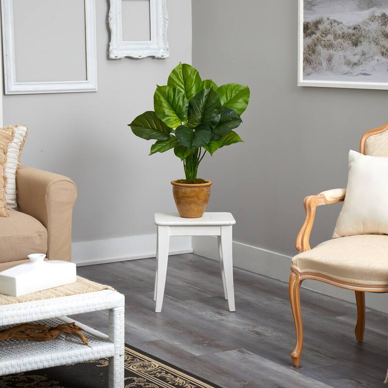 Artificial Plants Set of 3 19 Inch Decorative Bushes Home Decor Indoor Outdoor - Green - 30