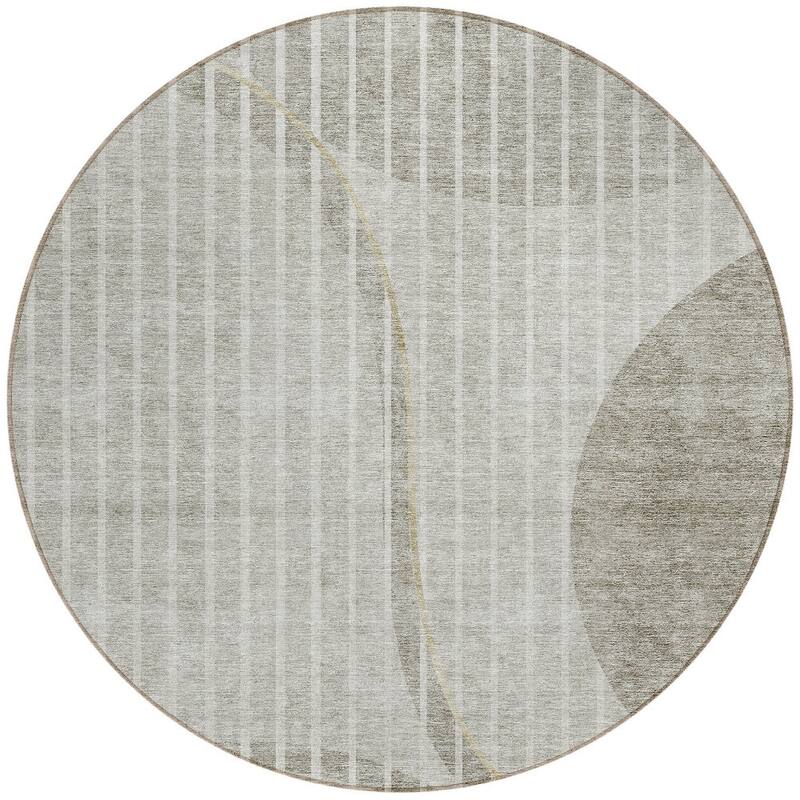 HomeRoots Striped Transitional Rectangle Outdoor Rug