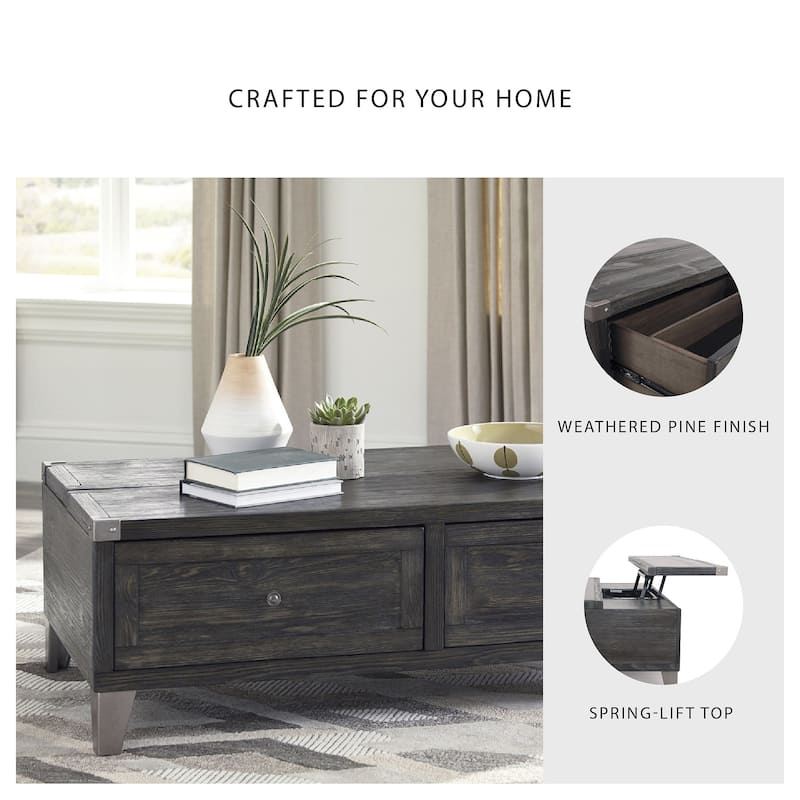 Signature Design by Ashley Todoe Dark Gray Coffee Table with Lift Top