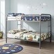 preview thumbnail 7 of 6, Furniture of America Hind Modern Metal Full over Full Bunk Bed Silver