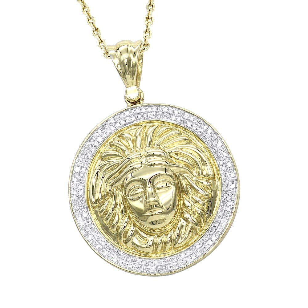 10k gold versace pendant