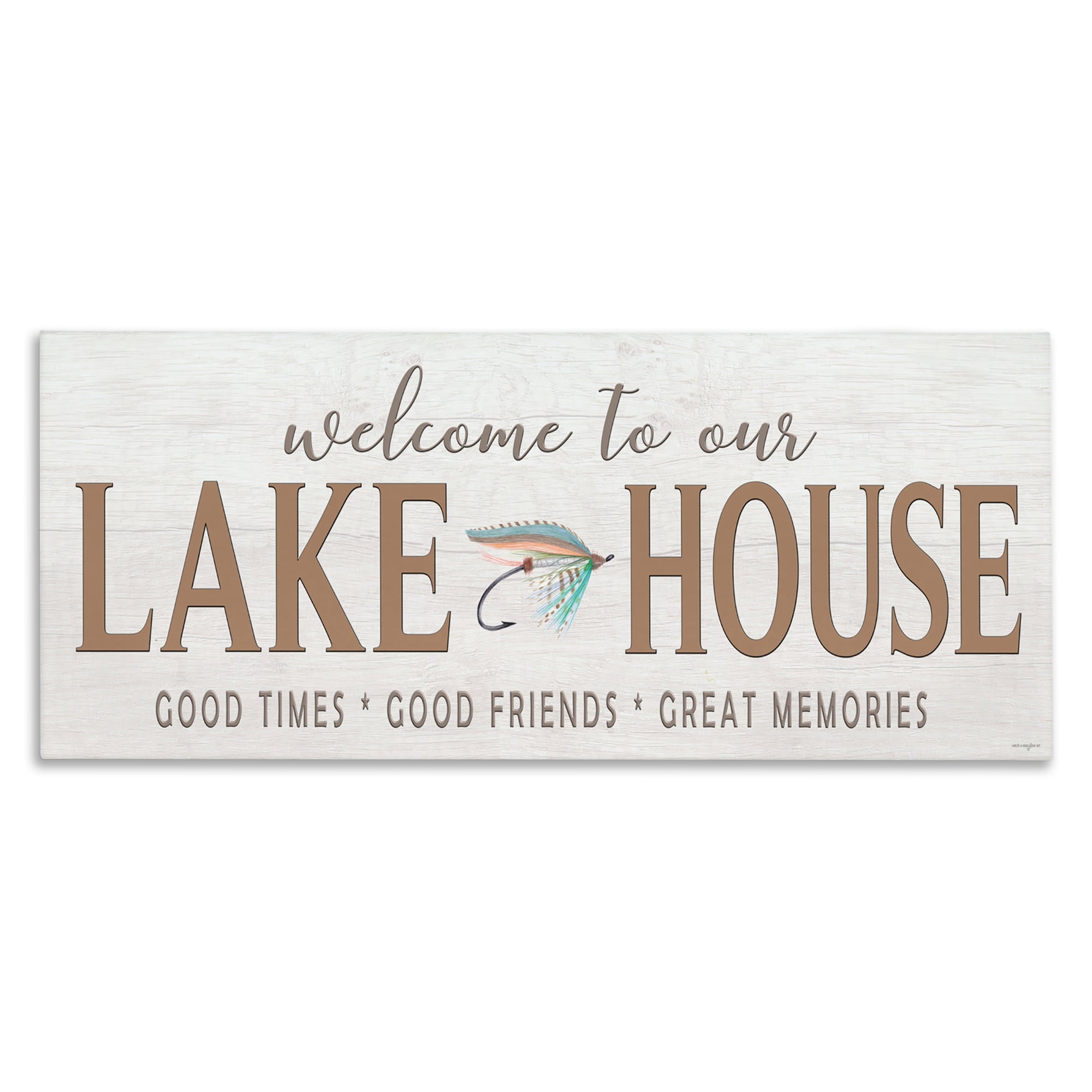 Stupell Lake House Rustic Welcome Canvas Wall Art Design by Seven Trees Design