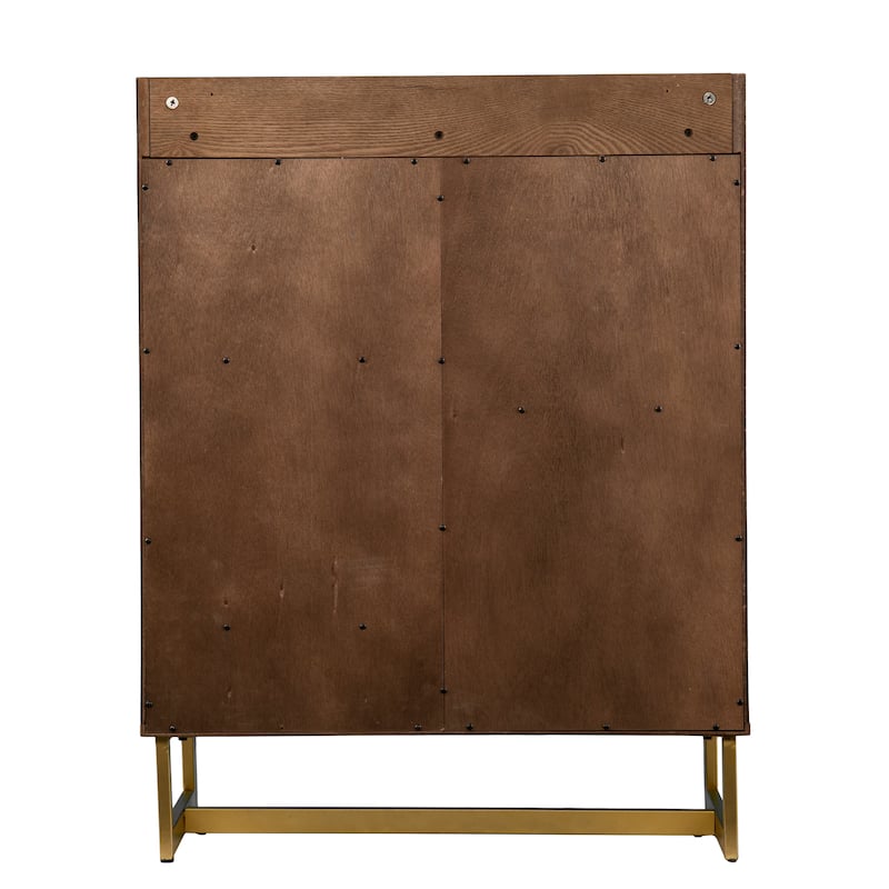 SEI Furniture Tacuba Mid-century Modern Wood and Faux Marble Bar Cabinet