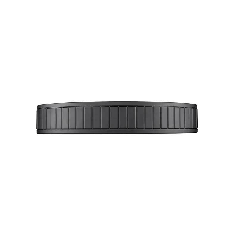 Madison by Z-Lite 1 Light Flush Mount in Matte Black with Frosted Acrylic Shade. - Matte Black
