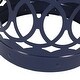preview thumbnail 11 of 30, Metal Cylindrical Coffee Table, 2-Piece Side Table Set, Plant Stand with Overlapping Circle Iron-cut Design for Balcony