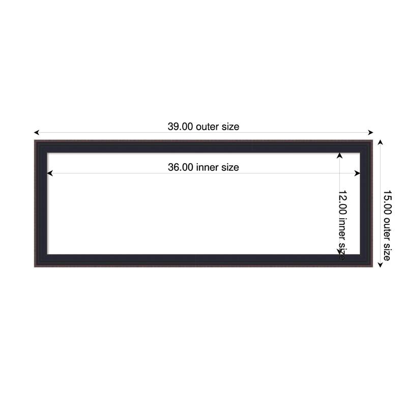 Havana Black Bronze Framed Dry Erase Magnetic Board - 39 x 15 in