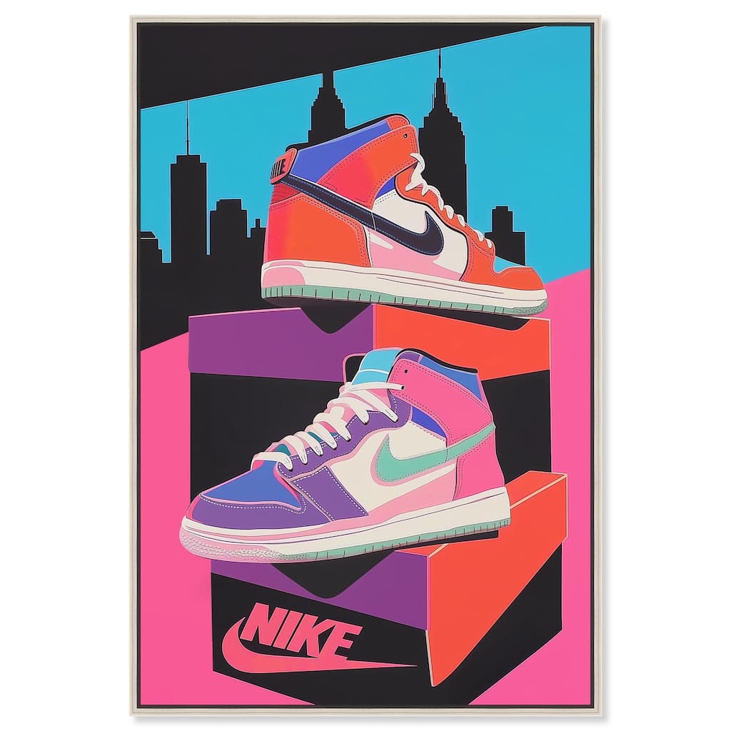 City Pop Sneakers Canvas by Art Remedy
