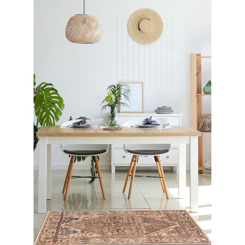 ECARPETGALLERY Hand-knotted Antalya Vintage Brown Wool Rug - 3'8 x 6'11