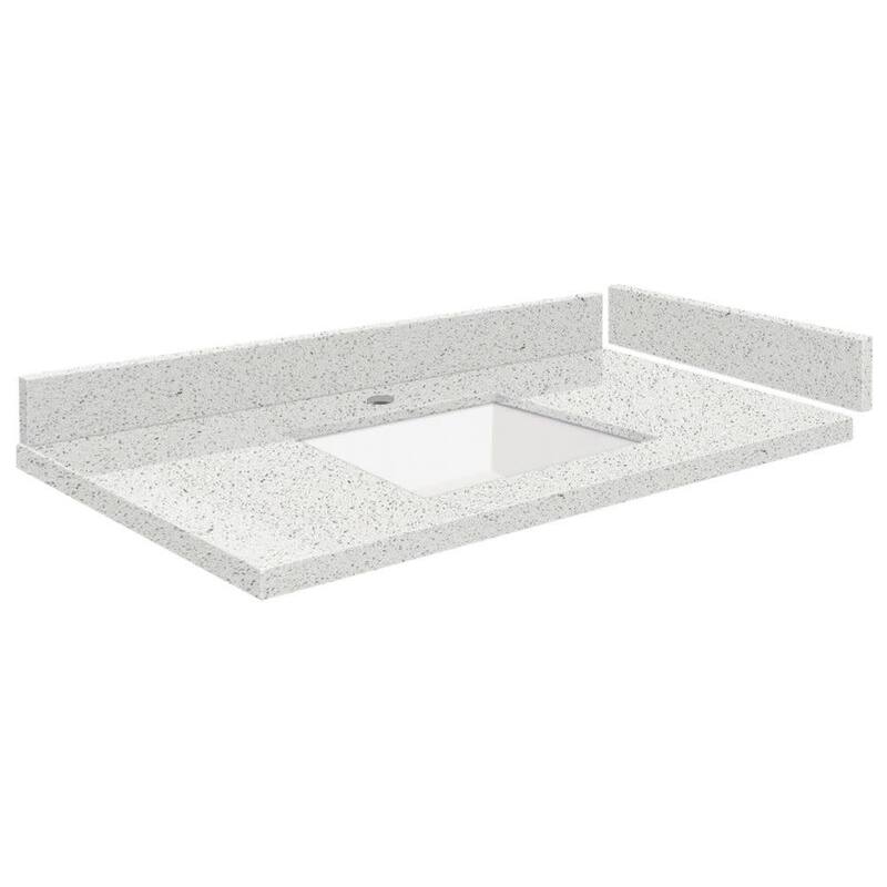 Transolid VT33.75x22-1KU-1 Silestone 34" Quartz Vanity Top with