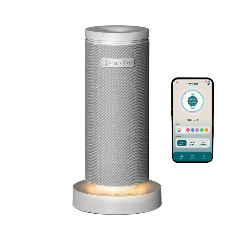 Homedics SereneScent™ Mini Fabric Rechargeable Waterless Diffuser | Cordless | Grey - N/A