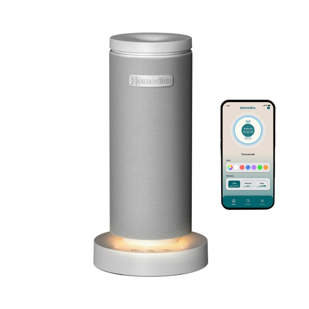 Homedics SereneScent™ Mini Fabric Rechargeable Waterless Diffuser | Cordless | Grey - N/A
