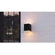 preview thumbnail 7 of 5, Saxton Integrated LED Matte Black Outdoor Wall Lantern