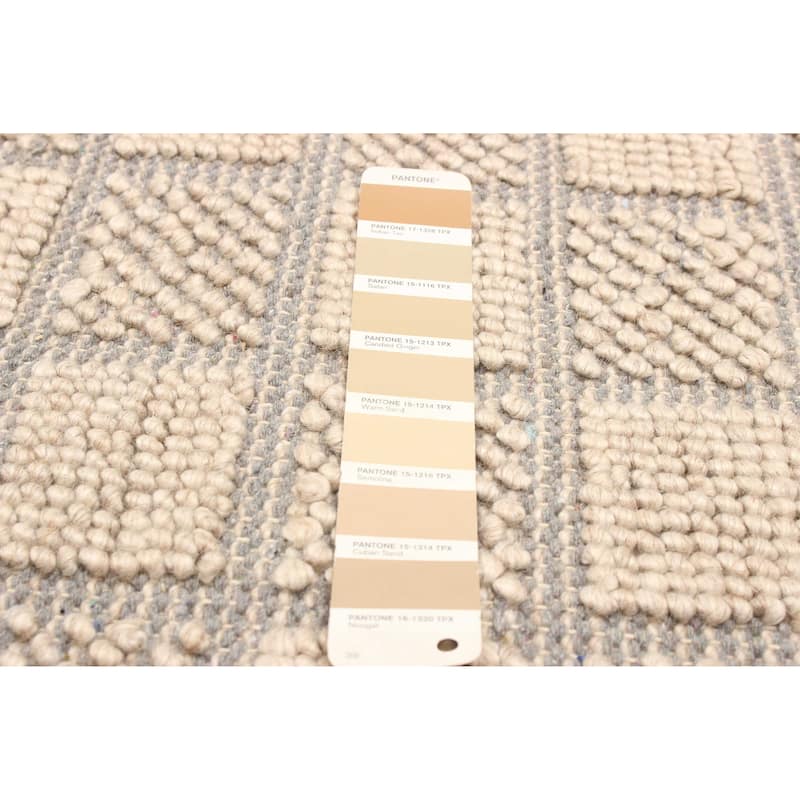 ECARPETGALLERY Braid weave Sienna Tan Wool Rug - 5'2 x 7'6