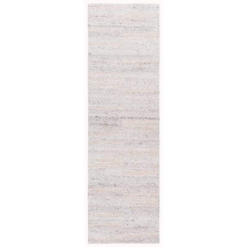 SAFAVIEH Handmade Pine Mizuho Rug - Silver/Grey - 2'3" x 8' Runner