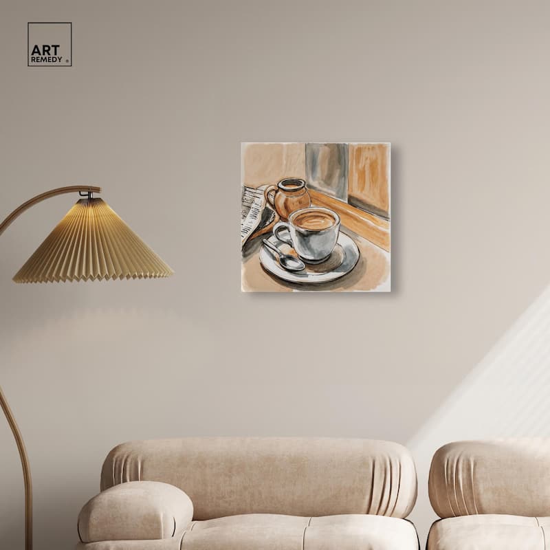 Sunday Coffee Canvas by Art Remedy, Gallery Wrapped