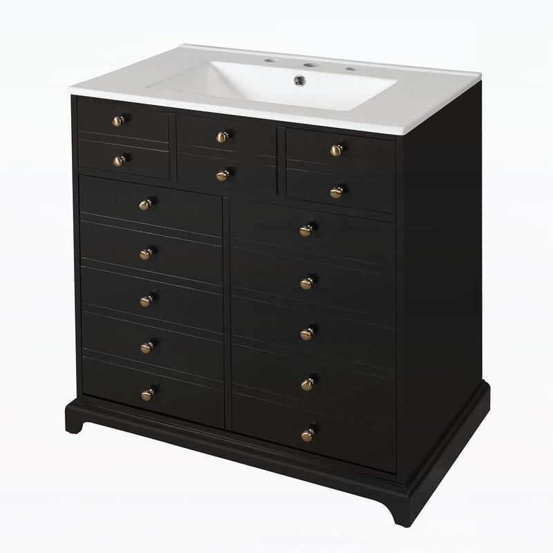 30'' Bathroom Vanity with Ceramic Sink Combo
