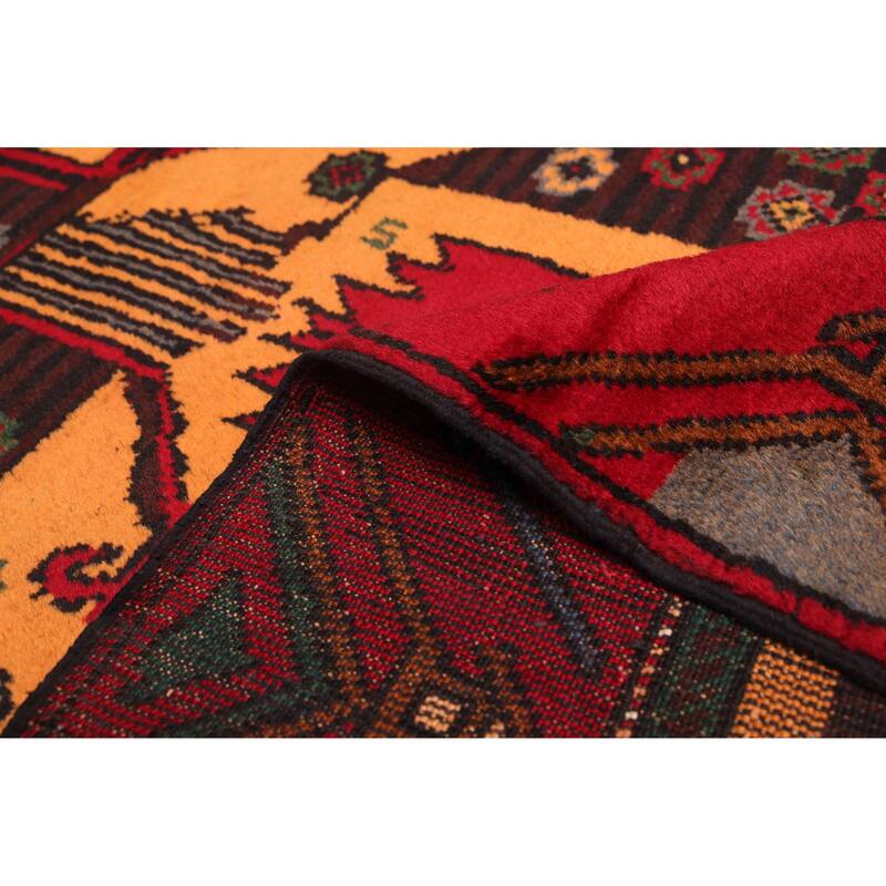 ECARPETGALLERY Hand-knotted Teimani Light Orange Wool Rug - 3'3 x 6'1