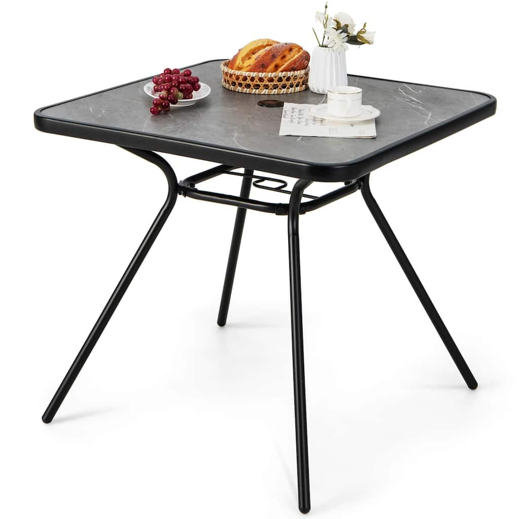 Costway Outdoor Dining Table 32'' x 32'' Patio Bistro Table with - See Details
