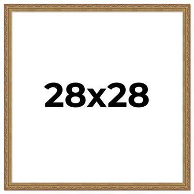 28x28 Frame Red Solid Wood Picture Frame Width 1.75 Inches | Interior Frame Depth 1 13/16 Inches