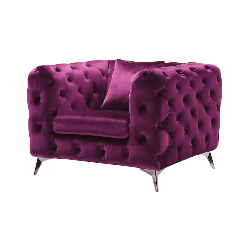 Sabolle Tuxedo Arm Accent Chair - Purple