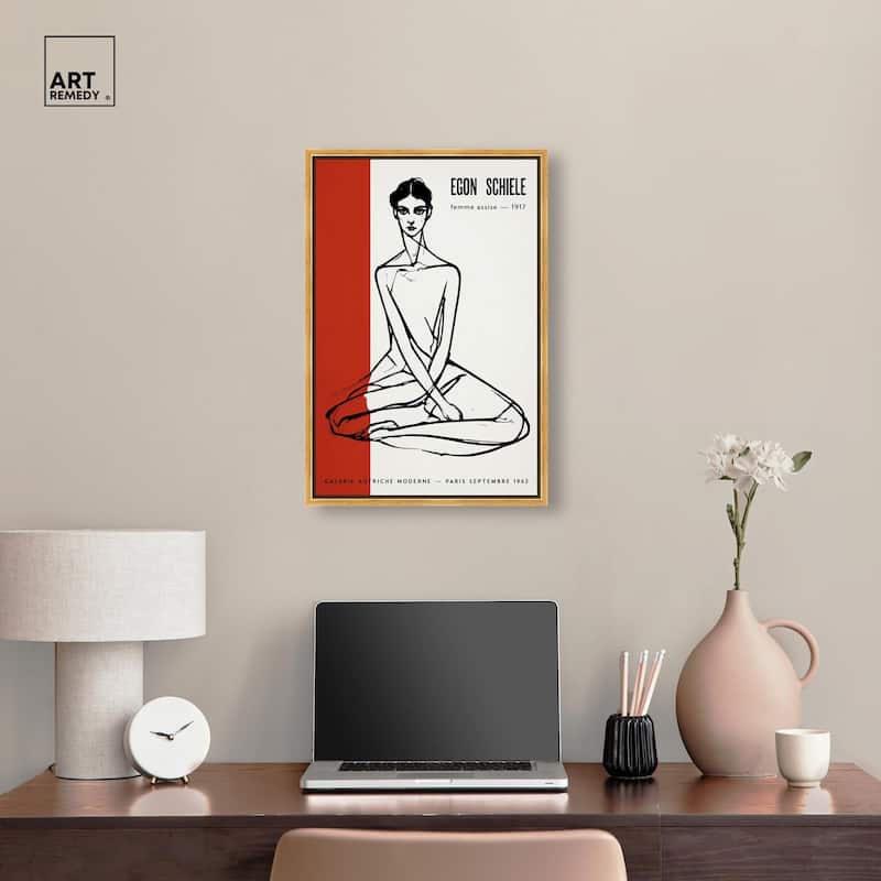 Schiele's Red and White Canvas by Art Remedy