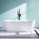 preview thumbnail 1 of 28, Freestanding Acrylic Soaking Bathtub With Chrome Drain And Overflow Holes 67'' W