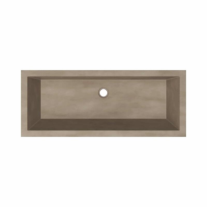 Native Trails NSL3715 NativeStone 37" Rectangular Concrete Undermount
