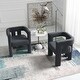 preview thumbnail 13 of 36, KINWELL 24" Wide Boucle Upholstered Armchair (Set of 2)