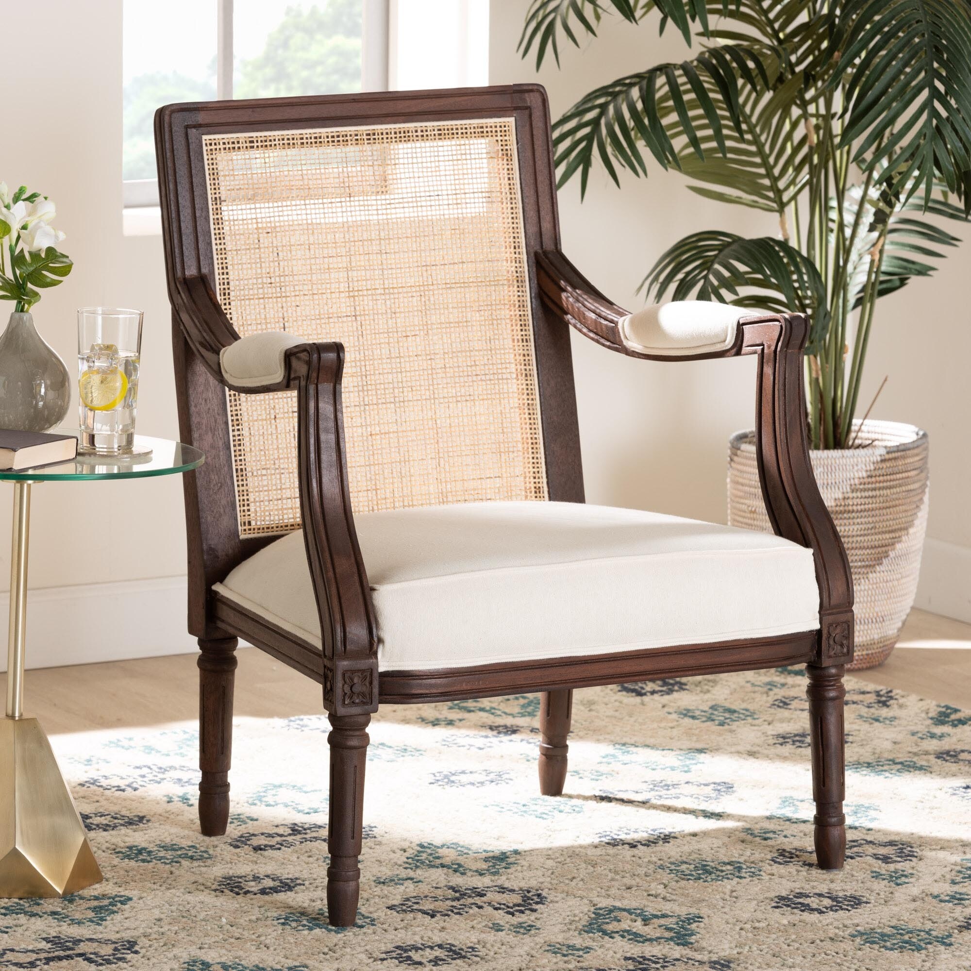 bali & pari Garridan Traditional French Wood Accent Chair