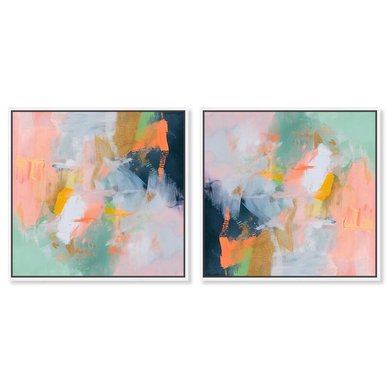 Glistening Tiger and Car Canvas by Art Remedy - 36" x 24" - White